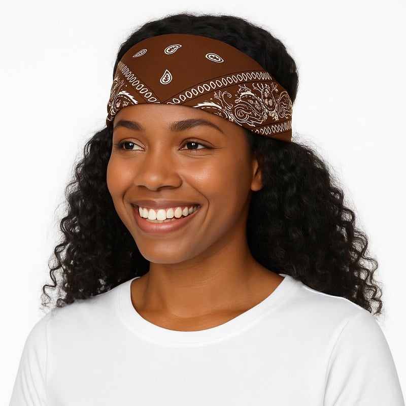 SUNRIBE 3 Pack Paisley Bandanas – 100% Cotton Square 21x21 Head Wrap, Headband, Face Cover, Neck Scarf for Men & Women - Image 2